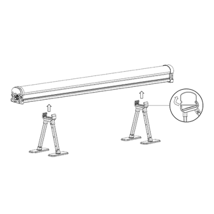 Faven Under Canopy Adjustable Stands (20 pairs/case) - Sold in pairs - Image 3